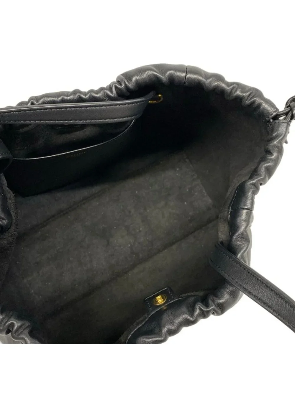 Celine Tote Small Cabas Drawstring Cuir Triomphe Black